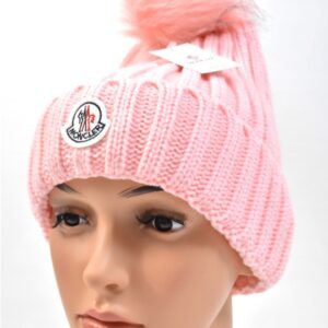 หมวกไหมพรมสีชมพู  MONCLER