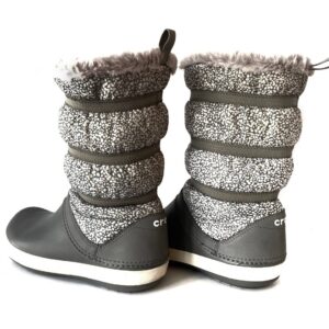 รองเท้าหิมะ CROCS สีเทาลายจุดขาว