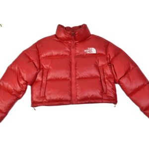 เสื้อกันหนาวทรงครอปTHE NORTH FACE สีแดง