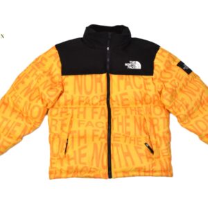 เสื้อกันหนาว THE NORTH FACE สีเหลืองลายตัวอักษร