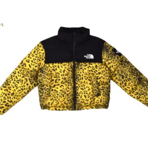 เสื้อกันหนาวทรงครอปTHE NORTH FACE สีเหลืองทองลายเสือ