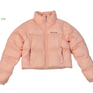 เสื้อกันหนาวทรงครอป COLUMBIA สีพีช